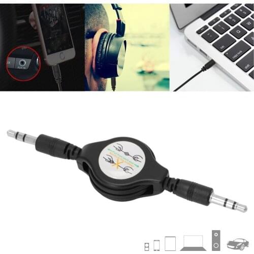 2017 Retractable 3.5mm Car AUX Music Line Cable Cord for Tablet Cellphone MP3/4/5