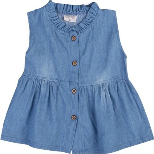 2019 Summer Baby Girls Dress Sleeveless Princess Dress Denim Tutu Dresses Toddler Kids Girls Baby Clothes 0-24M