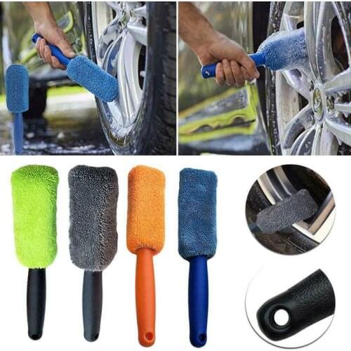4 Colors Car Wash&Maintenance Microfiber Wheel Wheel Tire Cleaning Brush Tool Tire Washing Clean Tyre Soft Sponge Cleaner