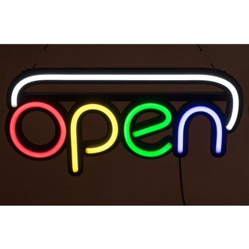 50*25cm LED Neon Light Sign RGB Letters Billboard Advertising Board High Bright Flashing Light Shop Bar coffee Restaurant Store