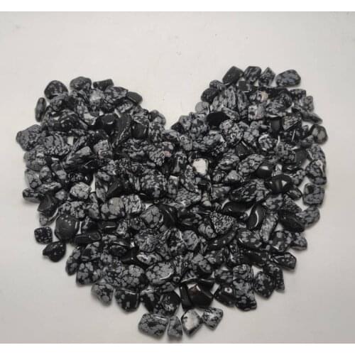 500g natural snow obsidian quartz crystal gravel tumbled bulk
