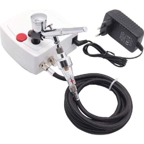 Dual Action Airbrush Spray Gun Air Compressor Kit Art Painting Tattoo Manicure Craft Cake Spray Model Air Brush Nail Tool Set