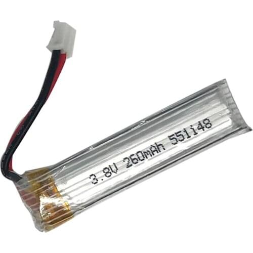 3.8V 260mAh lipo battery for Happymodel Mobula7 for US65 UK65 QX65 Drone FPV Part 45C /90C 3.8V Lipo Battery PH2.0 Plug