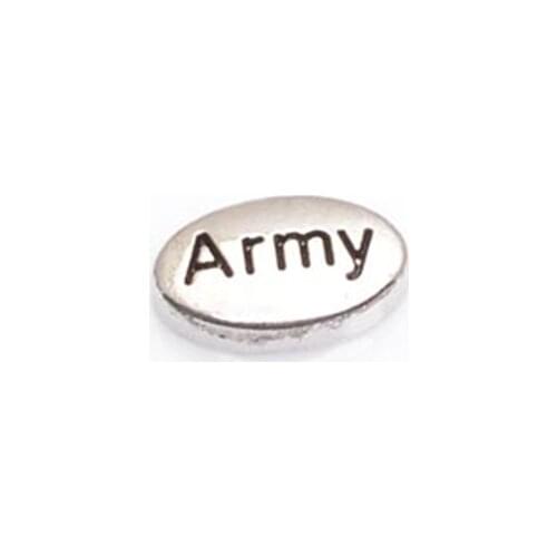 ARMY, Floating charms,Fit floating charm lockets, FC0147