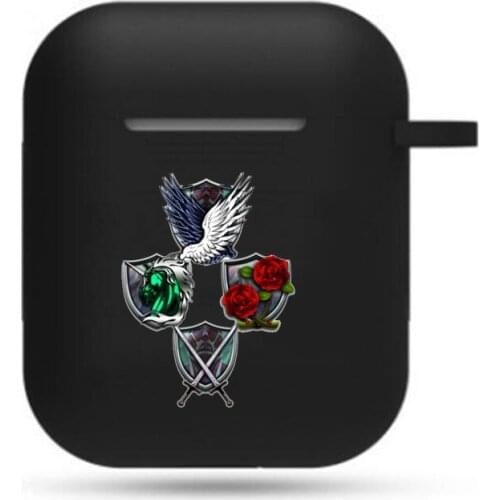 Hot Japan anime Attack on Titan Protective Headset Cover Earphone case boy girls Bluetooth Airpods Earphone Case Headphone Case