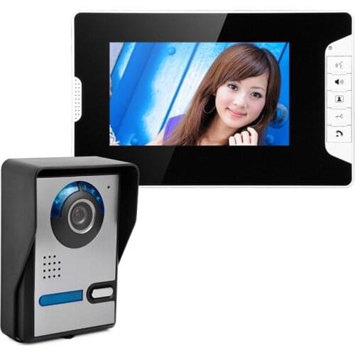 HD 7" TFT color Video Door Phone Intercom Doorbell Wired intercom equipment Home Security Camera Monitor Night Vision system