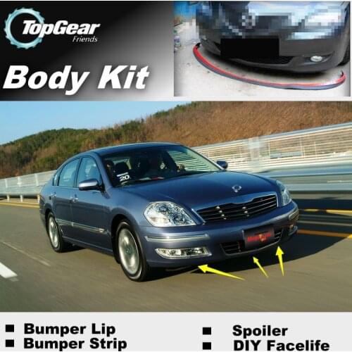 Bumper Lip Deflector Lips For Renault Talisman / Samsung SM7 Front Spoiler Skirt For TopGear Friends Tuning / Body Kit / Strip