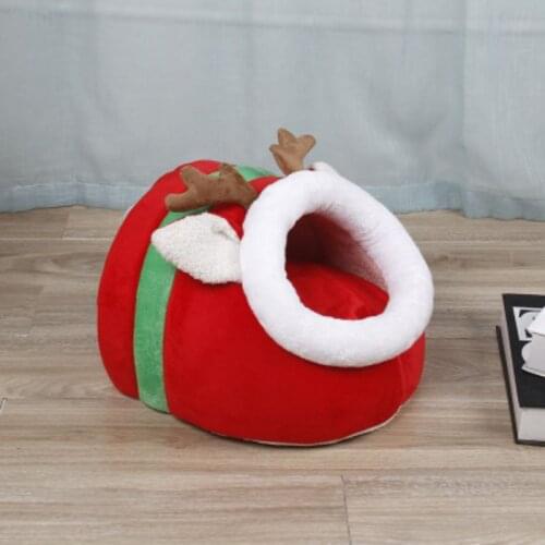 Kitten Cave Kennel Nest Pet Cat House Puppy Dog Warm Bed Cozy Dog Cat Tent Cave House With Removable Cushion Pads