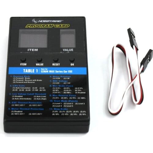 F18069 HOBBYWING 3 in 1 LED ESC Program Card Box for XERUN EZRUN MAX Series Car / Platinum Series / SEAKING Series RC Boat ESCs