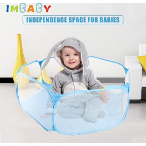 IMBABY Baby Playpen Safety Hexagonal Ocean Ball Pool Children Toys Outdoor Indoor Foldable Kids Game Ball Pool for Child Fence