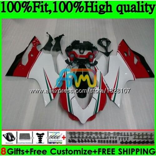 Injection For DUCATI 899 1199 S R Panigale 12 13 14 15 16 77BS.12 1199R White red 899S 1199S 2012 2013 2014 2015 2016 Fairing