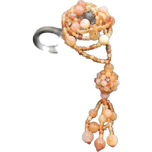 Chinas exquisite chalcedony hand-made Pendant Necklace sweater chain