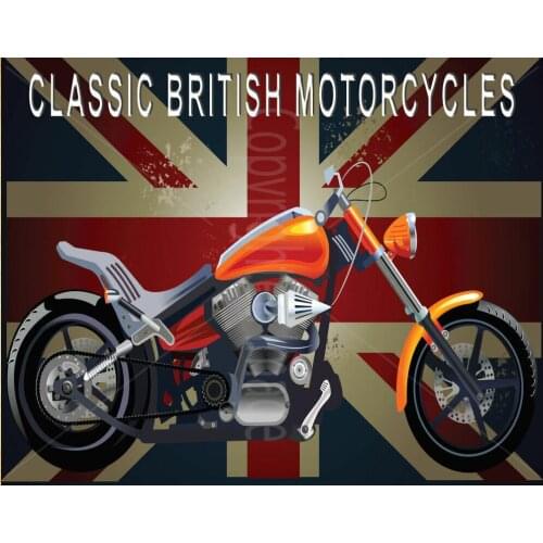 CLASSIC BRITISH MOTORCYCLES METAL TIN SIGN POSTER WALL PLAQUE