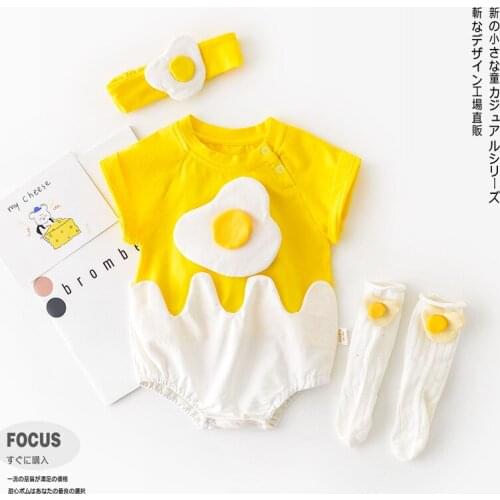 Newborn Baby Boy Girls Rompers Super Cute Egg Kids Clothes Boys Girl Jumpsuits Roupas De Bebe Infantil Baby Clothing 3 6 12 18M