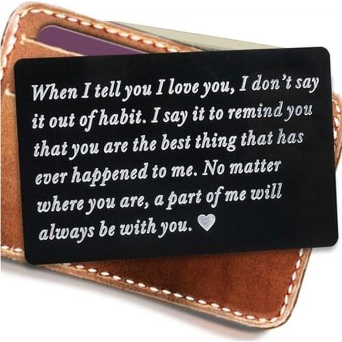 Valentines Day Wallet Insert Card Engraved Wallet Card For Husband Wife Boyfriend Girlfriend Valentines Day Anniversary Gifts