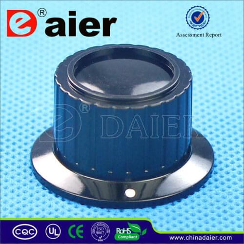 KYD28-16-6 Guitar Bakelite Set Screw 6mm Knob Black With White Point 6mm Black Knob