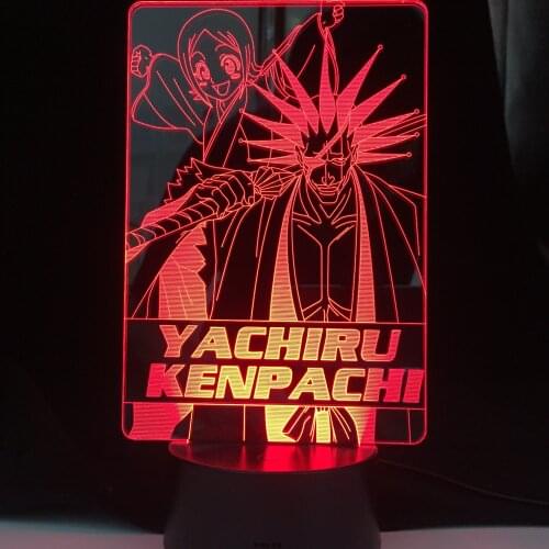 Yachiru Kenpachi 3d lamp Bleach Kusajishi Led Night Light for Bedroom Decor Birthday Gift Anime 3d Lamp Dropshipping Best Deal
