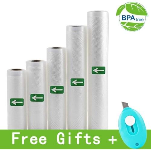 Vacuum bags for food Vacuum Sealer bag Food Fresh Long Keeping 12+15+20+25+28cm*500cm Rolls/Lot bags for vacuum packer