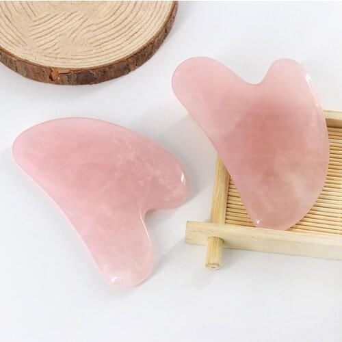 1 PC Guasha Heart-shaped Massage Scraping Board Artificial Rose beeswax Gua Sha Board Face Neck Body Massager Guasha Plate