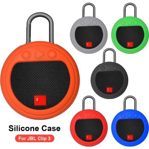 Protable Protective Silicone Shockproof Case Anti-scratch Durable Stand Up Carrying Case Sleeve For Bluetooth Speaker JBL Clip 3