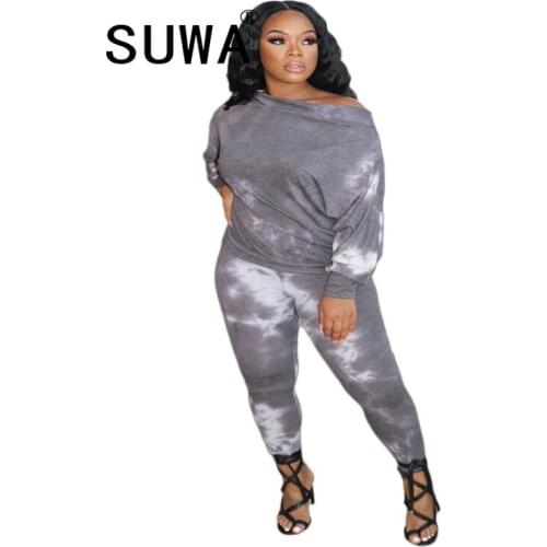 Casual Home Wear Joggers Women Tracksuit Matching Sets Tie Dye Long Sleeve Sweatshirt Top And Baggy Pants 2 Pieces Outfits