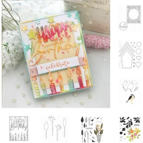 Leaves Bird Flower Plant Metal Cutting Die Stamps Scrapbook Embossed Paper Album Craft Template Stencils New for 2021 Arrive