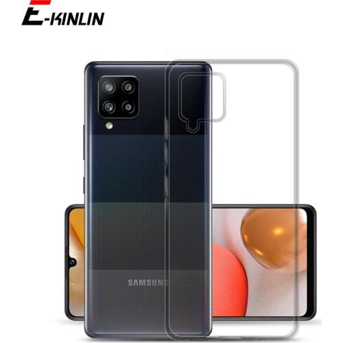 Transparent Silicone Phone Case For Samsung Galaxy F41 A42 5G A02s A12 Clear Ultra Thin Full Soft TPU Back Cover