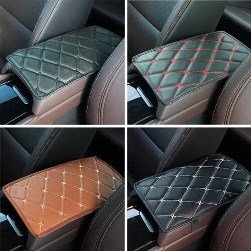 Universal Car Amrest Box Cushion Leather Car Seat Armrest Box Cover Car Armrest Pad Cover Auto Center Console Box PU Cushion