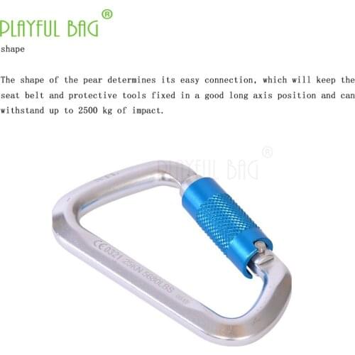 Safety buckle safety nut hook pear type safety buckle outdoor rock climbing main lock climbing screw lock climbing equipmentZL33