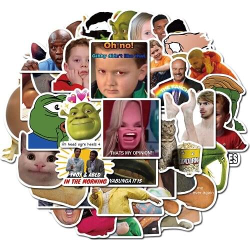 10/50PCS Funny and Cute Emoticon Pack Stickers DIY Hand Account Toys Non-repetitive Waterproof Skateboard Computer Stickers