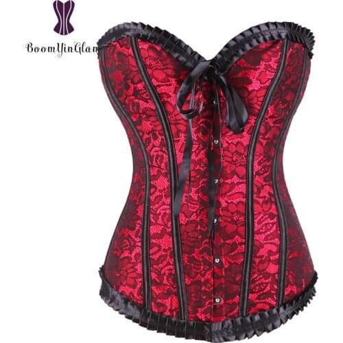 Intimates Everyday Slimming Waist Shaper Fajas Reductoras Shapewear Bodysuit Lace Overlay Pleated Corset Bustier For Women 898