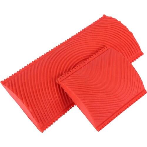 2Pcs / Set Rubber Wood Grain Effect Brush Painting Tools DIY Wall Decoration wall clock modern design