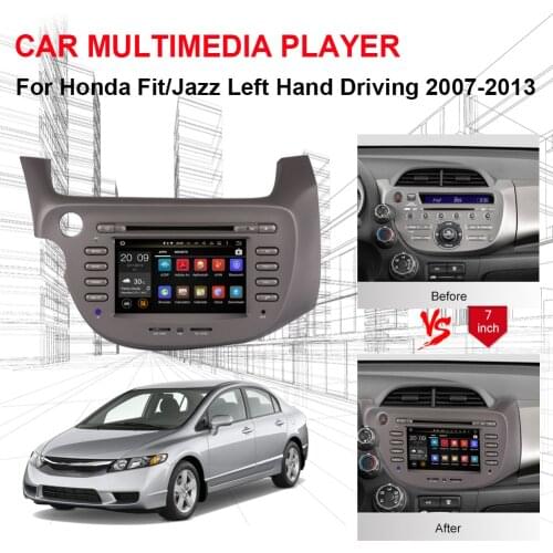 4GB RAM Android 7.1/8.0 Octa Core Car GPS Navigation For Honda Fit/Jazz Left Hand Driving 2007-2013 DVD Multimedia Player WIFI