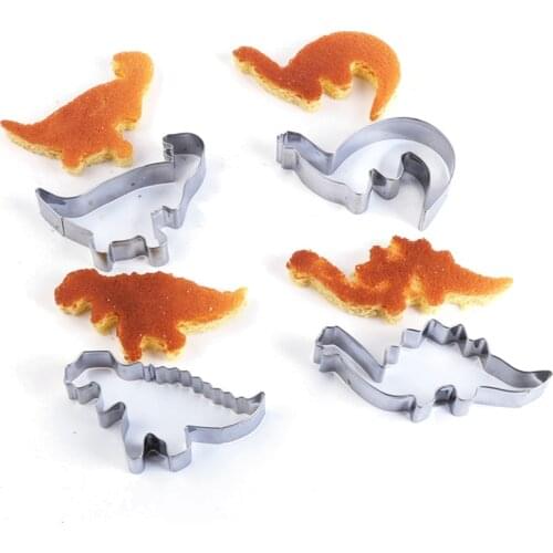 4Pcs Cookie Cutter Tainless Steel Biscuit Mould Cartoon Shape Press Cutters Fondant Cake Mold Baking Accessories Kitchen Tools