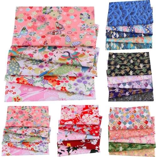 5PCS 20*25CM Printed Cotton Sewing Quilting Fabrics Floral Sewing Cloth For Patchwork Needlework DIY Handmade Material
