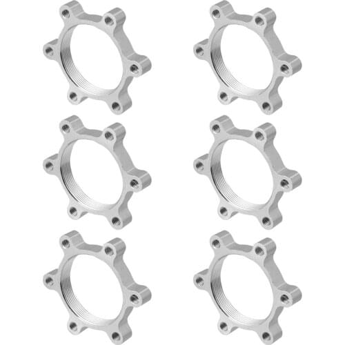 6pcs Bike Hub Adapter Disc Brake Center Lock Adapter Disc Brake Rotor Adapter
