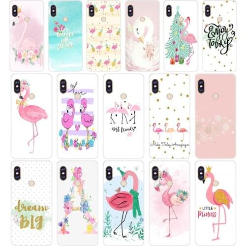 105 Summer Tropical Tropic Flamingo Animal Soft Silicone Tpu Cover phone Case for xiaomi redmi 5A 8 8A 5Plus note 5 5A 8 8t Pro
