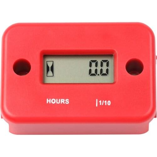 New Waterproof Digital Hour Meter LCD Display Portable Engine Gauge Hour Meter For Motorcycle/Boat Engines Counter Hour Meter