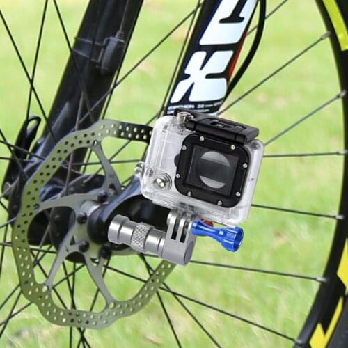 BGNING Portable Bicycle Camera Mount Wheel Hub Fixed Bracket Bike Mount Holder for GoPro Hero 8 7 6 5 4 3 Sport Action Camera