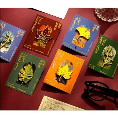 HOSENG Maple Leaf Ginkgo Monstera Eucalyptus Laurel Plant Badge Yellow Red Color Fashion Art Lapel Hat Enamel Jewelry Pin HS_640