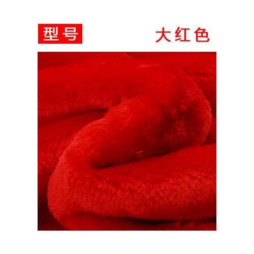 5# red 1 meter 8mm Minky fleece plush fabric red color velboa for DIY sewing Stuffed toys Warp knitting PV velvet