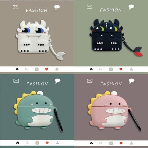 Dinosaur Cartoon Case for ZMI PurPods Pro Case cute for PurPods Pro Silicone Protection Earphone Case Headset Cover Case