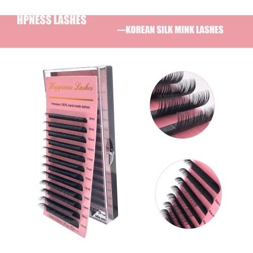 HPNESS Silk Soft Natural All Size Mink Eyelashes 8-15mm Mix Individual Eyelashes Russian Rolume Eyelashes Extension
