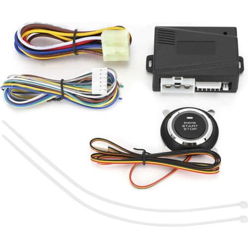 Engine Start Switch Button 24V Universal Engine Stop Start Button Keyless Push Switch Remote Starter Car Alarm Security System