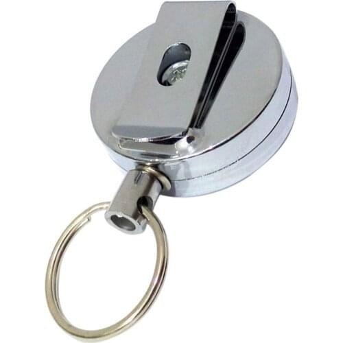 60cm Resilience Retractable Wire Rope Anti-lost Key Chain Ring Holder Finder