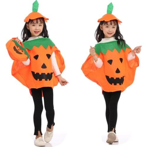 Halloween Pumpkin Costume Kids Adult Cosplay Role-Playing Fruit Costume Pumpkin Bag Set