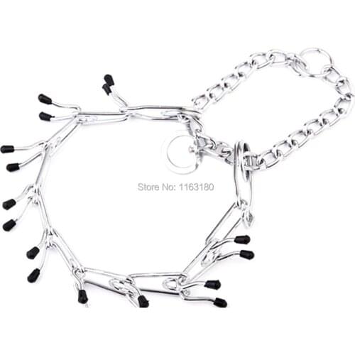 72pcs/lot Dog Chain Collar Pet Metal Leash Dog Walking Leash Training Chain Collar Prong Choke Collars Pet Supply