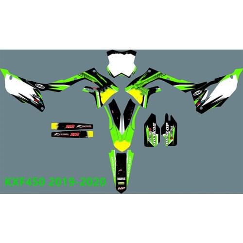 Motocross full set of KXF 450 TEAM 3M Graphics Backgrounds DECALS STICKERS kits for Kawasaki KX450F KXF450 2020 2019 2021 KX 450