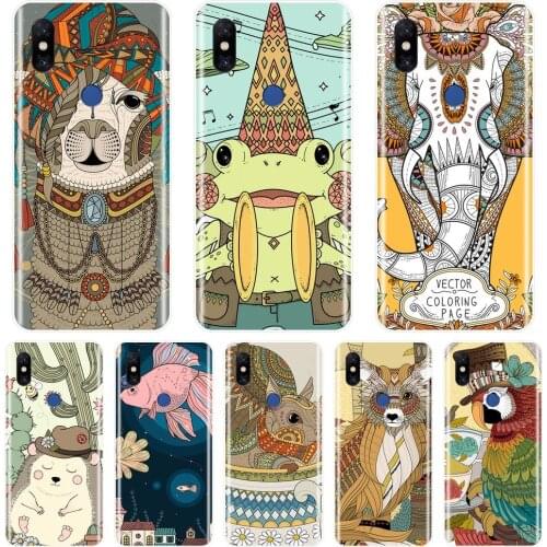 Rabbit Elephant Fish Alpaca Fox Bird Soft Back Cover For Xiaomi Mi Mix 1 2 2S 3 Phone Case Silicone For Xiaomi Mi Max Note 1 2 3