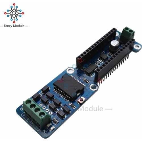 NANO-L298P L298P 2A Dual Channel DC Stepper Motor Driver Shield Module 5V-12V PWM DC Stepper Driver Module For Arduino Nano 3.0